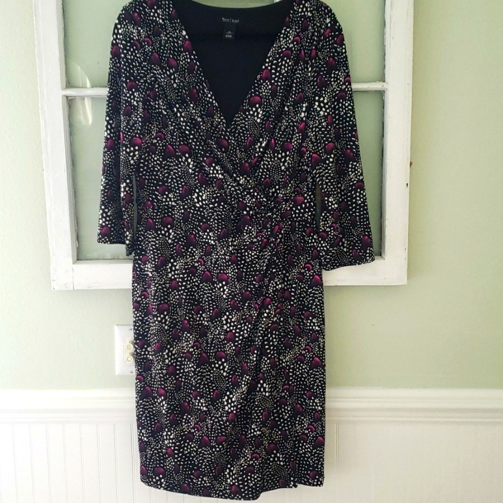 White House Black Market Women's Faux Wrap Dress
